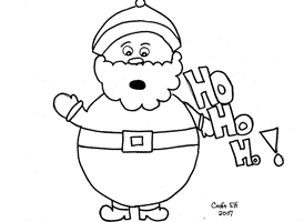 Santa coloring page